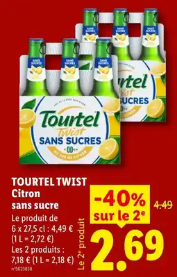 Lidl Tourtel Twist Citron offre