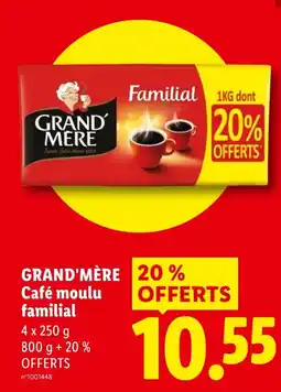 Lidl GRAND'MÈRE Café moulu familial offre