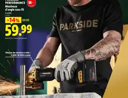 Lidl PARKSIDE Meuleuse d'angle sans fil offre