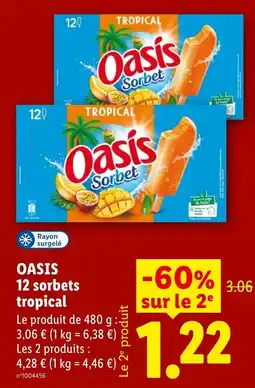 Lidl Oasis Sorbet offre