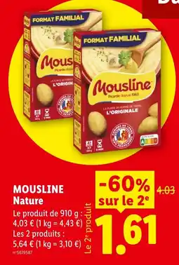 Lidl Mousline Nature offre