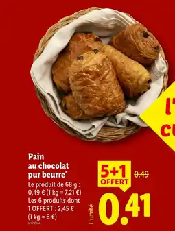 Lidl Pain au chocolat pur beurre offre