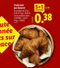 Lidl Croissant pur beurre offre