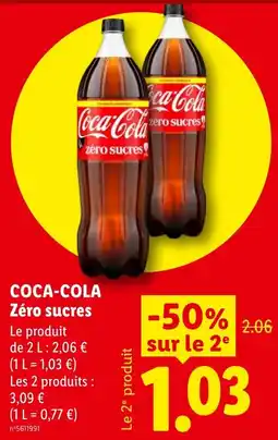 Lidl Coca-Cola Zéro sucres offre