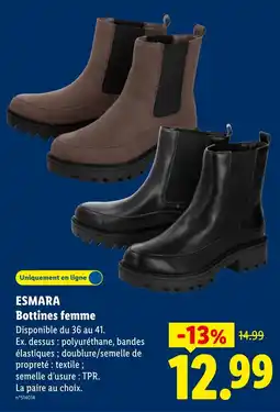 Lidl ESMARA Bottines femme offre