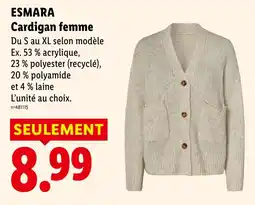 Lidl ESMARA Cardigan femme offre
