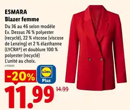 Lidl ESMARA Blazer femme offre