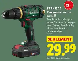 Lidl PARKSIDE Perceuse-visseuse sans fil offre