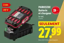 Lidl PARKSIDE Batterie et chargeur offre