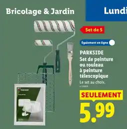 Lidl PARKSIDE Set de peinture ou rouleau à peinture télescopique offre
