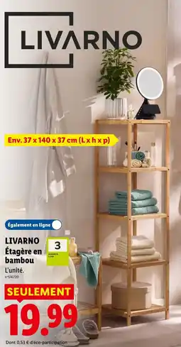 Lidl LIVARNO Étagère en bambou offre