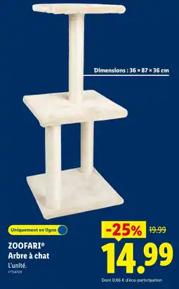 Lidl ZOOFARI Arbre à chat offre