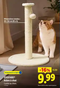 Lidl ZOOFARI Arbre à chat offre