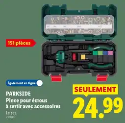 Lidl PARKSIDE Pince pour écrous à sertir avec accessoires offre