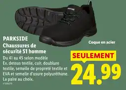 Lidl PARKSIDE Chaussures de sécurité S1 homme offre