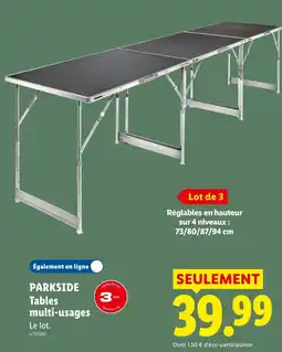 Lidl PARKSIDE Tables multi-usages offre