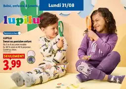 Lidl Lupilu sweat ou pantalon enfant offre