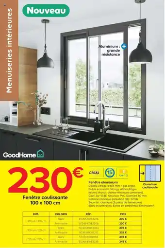 Castorama Fenêtre aluminium offre