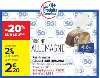 Carrefour Pain tranché Original