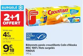 Findus Bâtonnets panés croustillants Colin d'Alaska