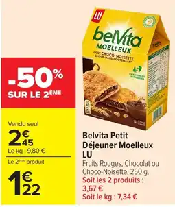 Carrefour Market Belvita Petit Déjeuner Moelleux offre