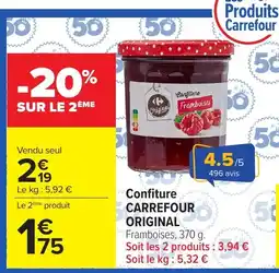 Carrefour Market Carrefour Confiture Framboises offre