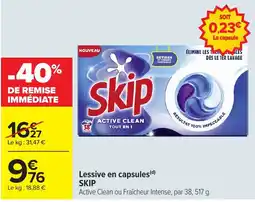 Carrefour Market SKIP Lessive en capsules offre