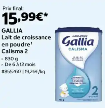 GALLIA Lait de croissance en poudre