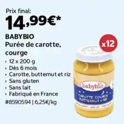 Costco BABYBIO Purée de carotte, courge offre