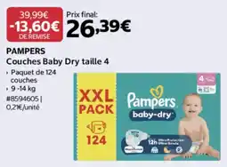 Costco PAMPERS Couches Baby Dry offre