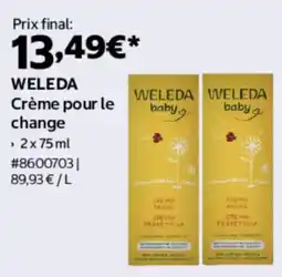 Costco WELEDA Crème pour le change offre