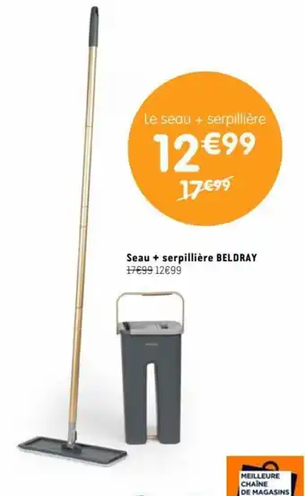 b&m Seau + serpillière BELDRAY offre