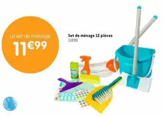 b&m Set de ménage 12 pièces offre