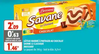 Coccimarket Gâteau marbré à partager au chocolat savane le classique offre
