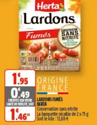 Coccimarket Lardons fumée HERTA offre