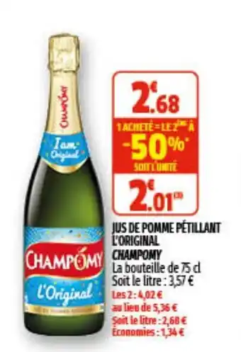 Coccimarket Jus de pomme pétillant l'original CHAMPOMY offre