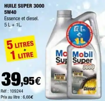Autobacs Huile super 3000 5W40 offre