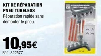 Autobacs Kit de réparation pneu tubeless offre