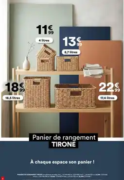 BUT TIRONE Panier de rangement offre
