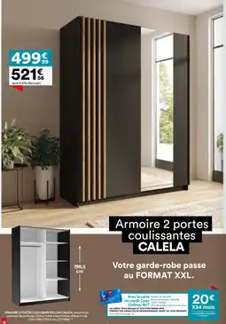 BUT Calela armoire 2 portes coulissantes offre