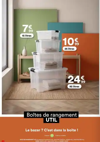 UTIL Boîtes de rangement