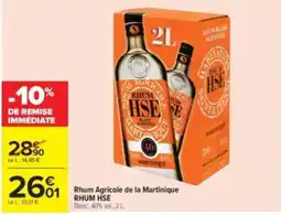 Carrefour Drive RHUM HSE Rhum Agricole de la Martinique offre