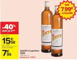 Carrefour Drive SUZE Apéritif à la gentiane offre