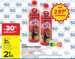 Carrefour Drive Carrefour Classic Sirop Grenadine offre