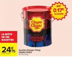 Carrefour Drive Chupa Chups Sucettes Stranger Things offre
