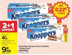 Carrefour Drive Knoppers Gaufrettes fourrées lait et noisettes offre