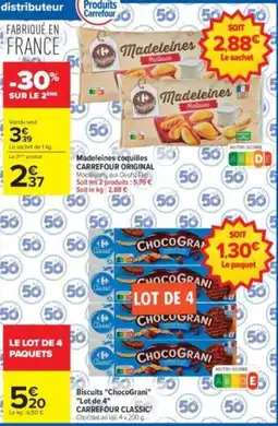 Carrefour Drive Madeleines coquilles Carrefour Original offre