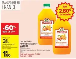 Carrefour Drive ANDROS Jus de Fruits offre