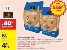 Carrefour Drive WOODSTOCK Bois d'allumage offre