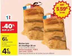 Carrefour Drive Bûches bois offre